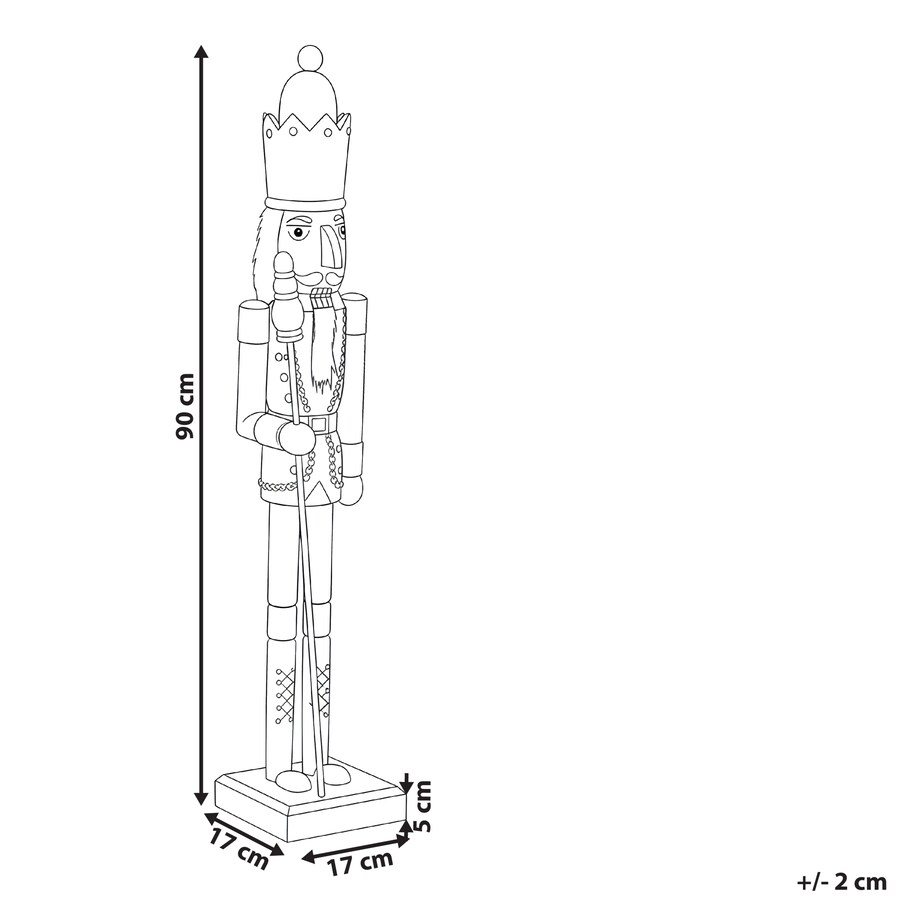 Figurka dekoracyjna MALARAN Dziadek do orzechów 90 cm Czerwony