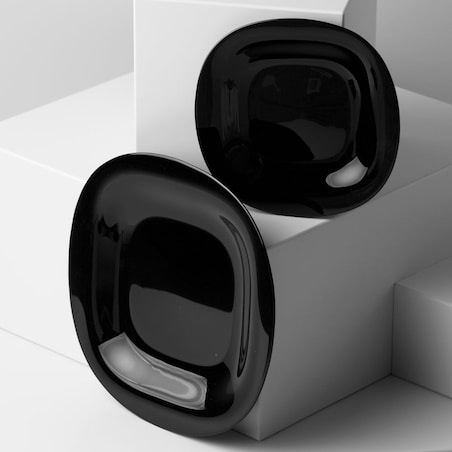 TALERZ płytki obiadowy na drugie danie czarny 6x 27 cm LUMINARC kwadratowy