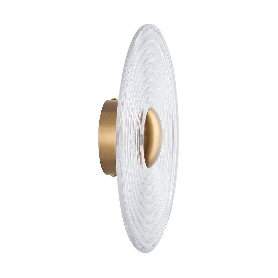 Lampa ścienna HELIOS 30 cm transparentno złota