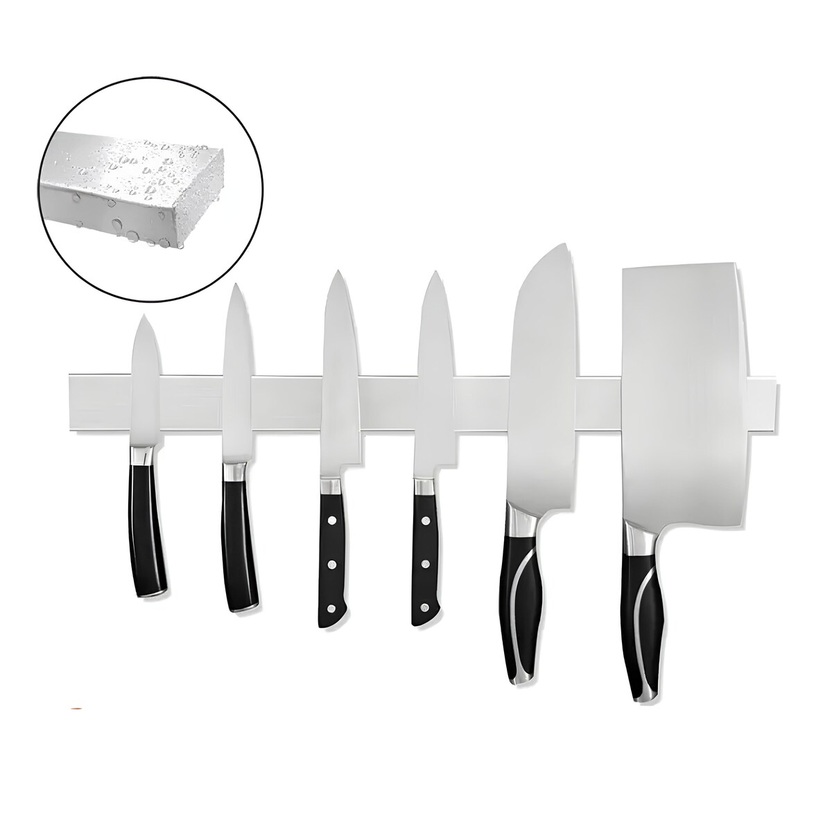 Listwa magnetyczna na noże japońskie 45 cm Stal nierdzewna Samoprzylepna Bez wiercenia