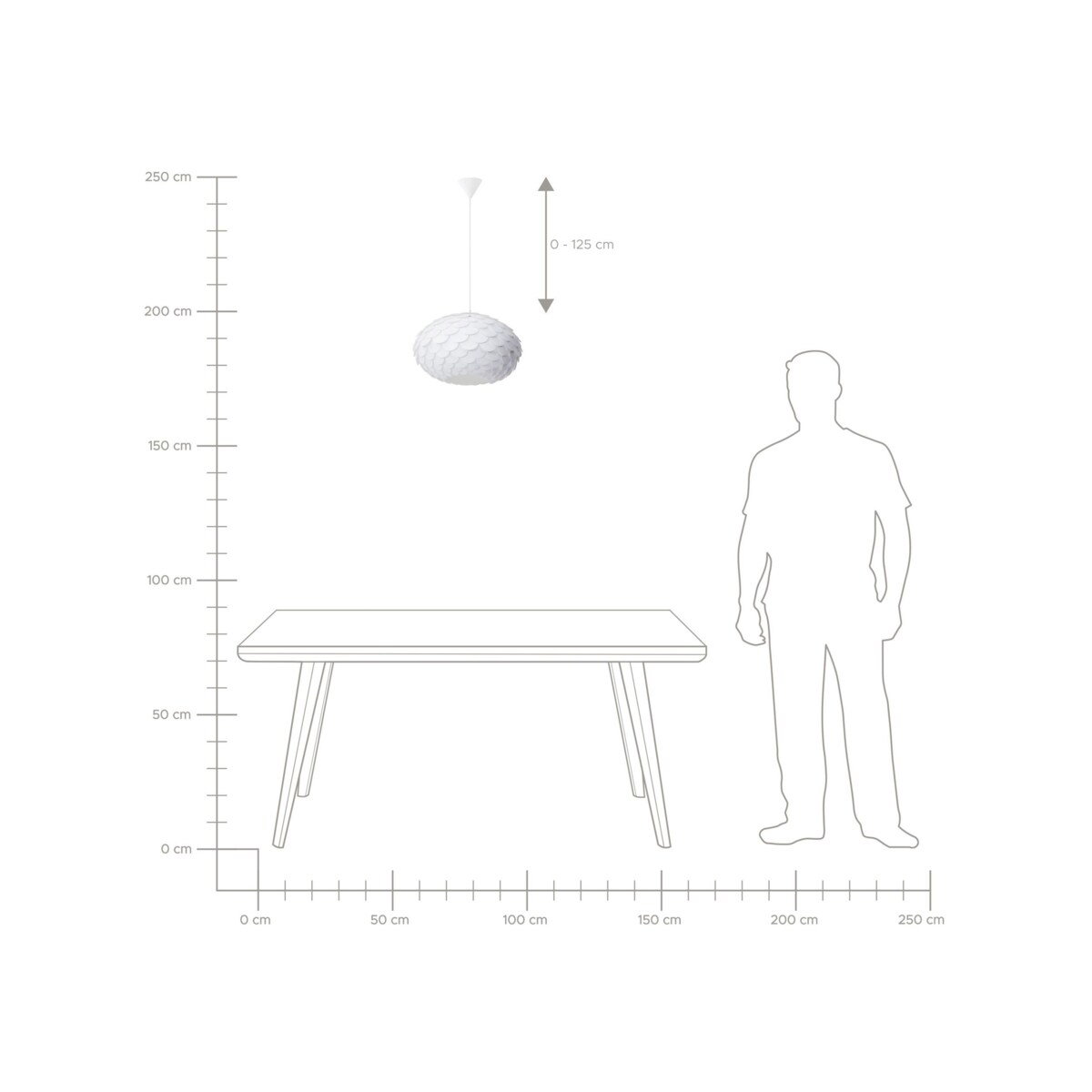 Lampa wisząca biała ERGES