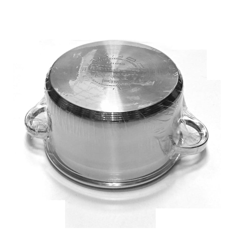 Garnek stalowy z pokrywką indukcja gaz 3.5L 20cm KLAUSBERG