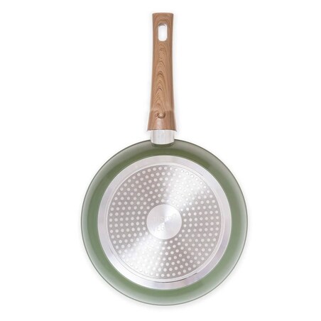 Just Vegan Patelnia ECO z odpinaną rączką, 24 cm, aluminiowa, zielona