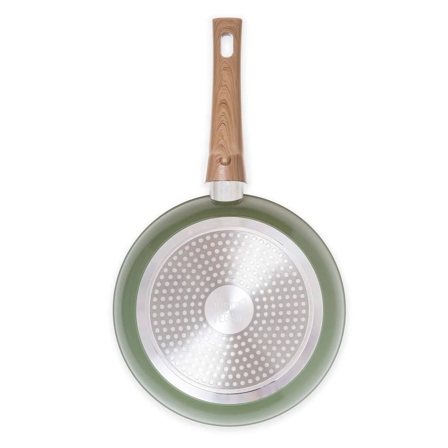 Just Vegan Patelnia ECO z odpinaną rączką, 24 cm, aluminiowa, zielona