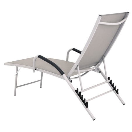 Leżanka aluminiowa SKŁADANA ogrodowa LEŻAK do ogrodu regulowane oparcie