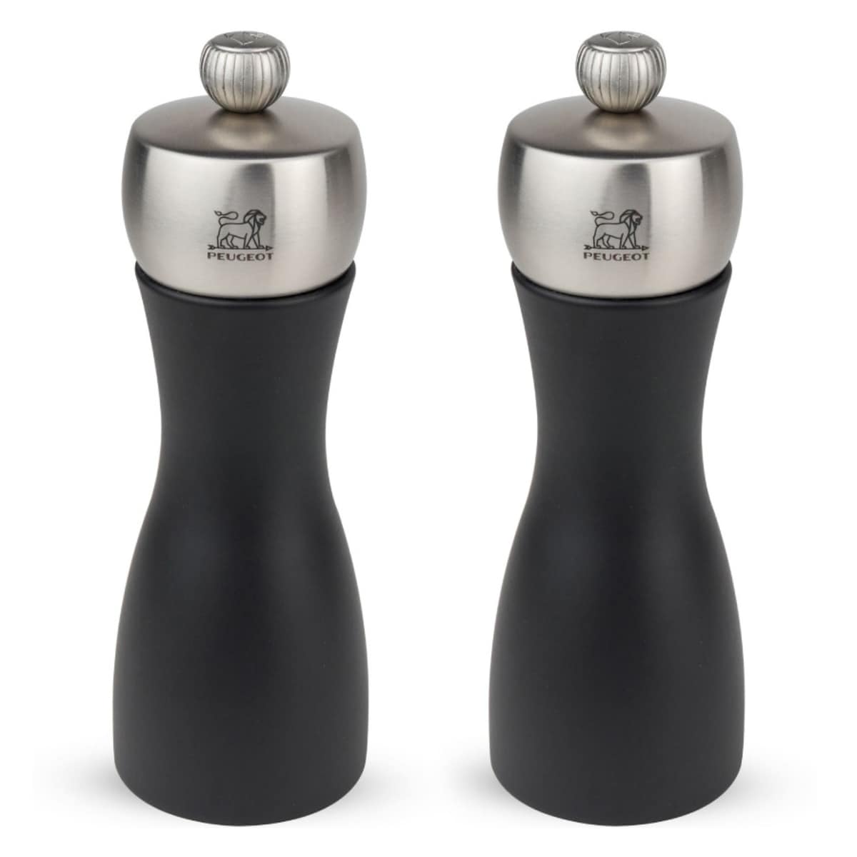 Zestaw 2 młynków do soli i pieprzu Fidji czarny, 15 cm, Peugeot