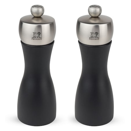 Zestaw 2 młynków do soli i pieprzu Fidji czarny, 15 cm, Peugeot