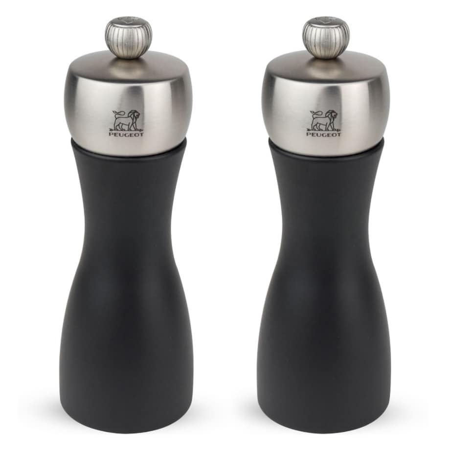 Zestaw 2 młynków do soli i pieprzu Fidji czarny, 15 cm, Peugeot