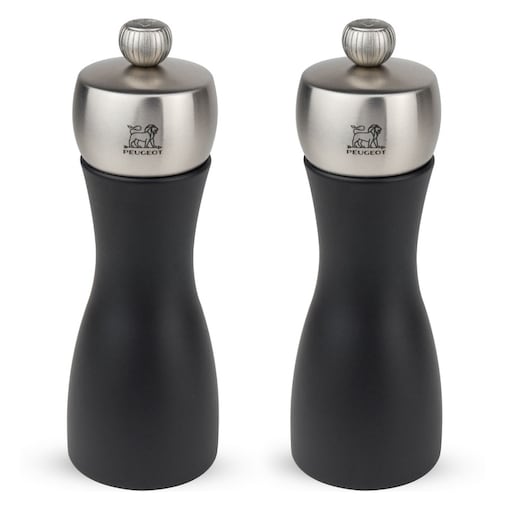 Zestaw 2 młynków do soli i pieprzu Fidji czarny, 15 cm, Peugeot