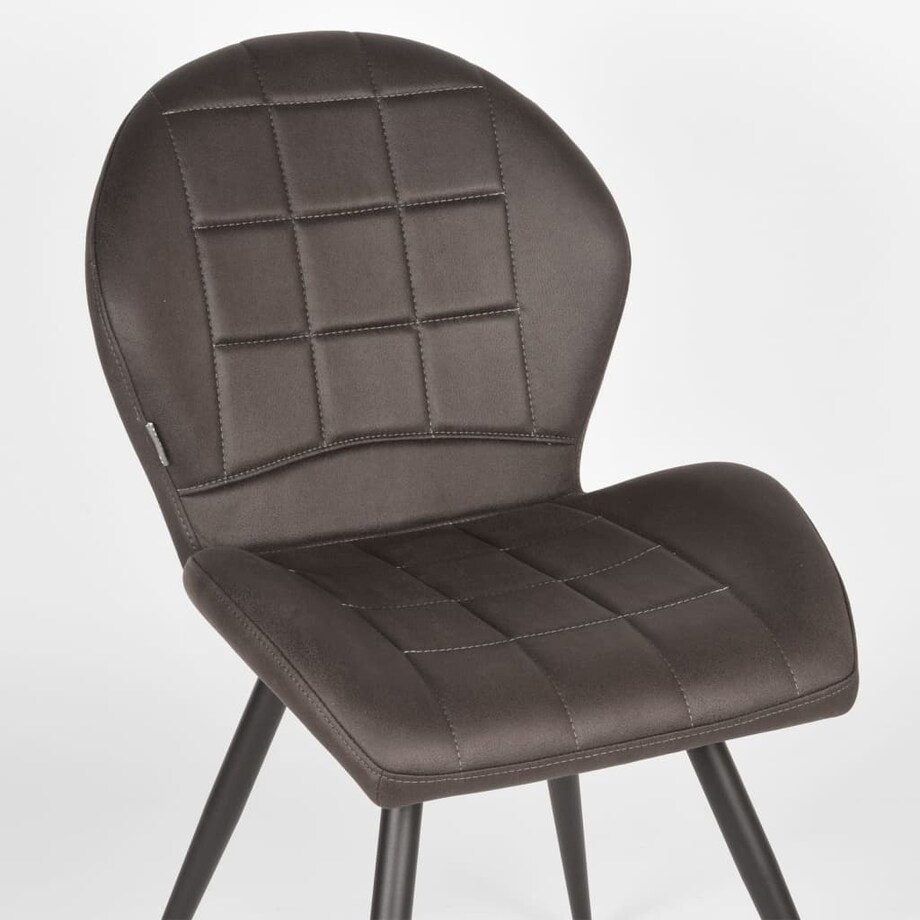 LABEL51 Krzesła stołowe Sil, 2 szt., 51x64x87 cm, antracyt, mikrofibra