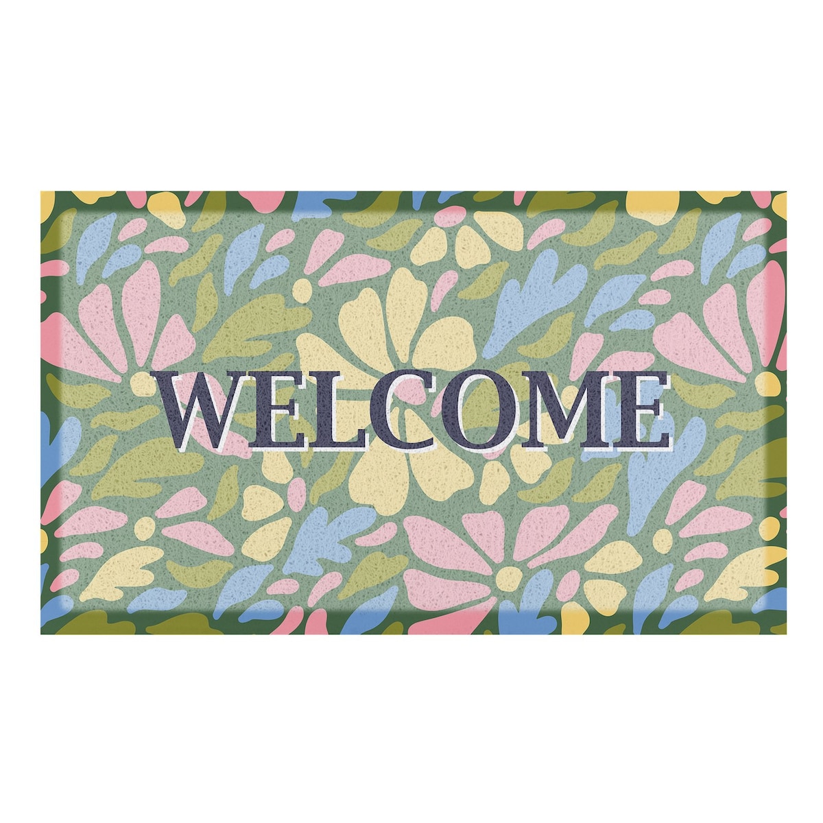 Wycieraczka z pastelowymi kwiatami Welcome (70 x 40 cm)