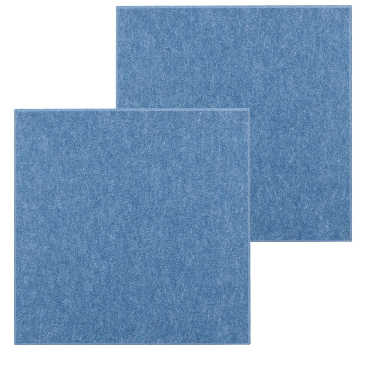 Zestaw 2 szt panel filcowy Felly 40x40 cm płytka kwadrat gładki niebieski