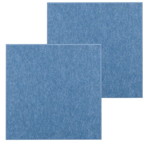 Zestaw 2 szt panel filcowy Felly 40x40 cm płytka kwadrat gładki niebieski