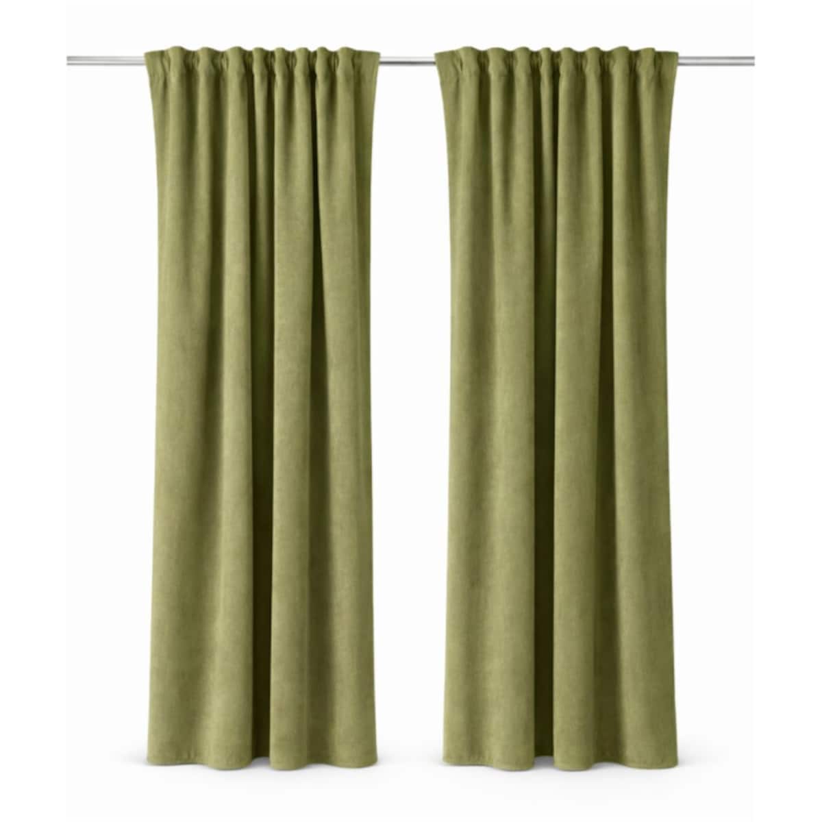 Zasłona zaciemniająca welurowa Werona w kolorze oliwkowym 260 cm