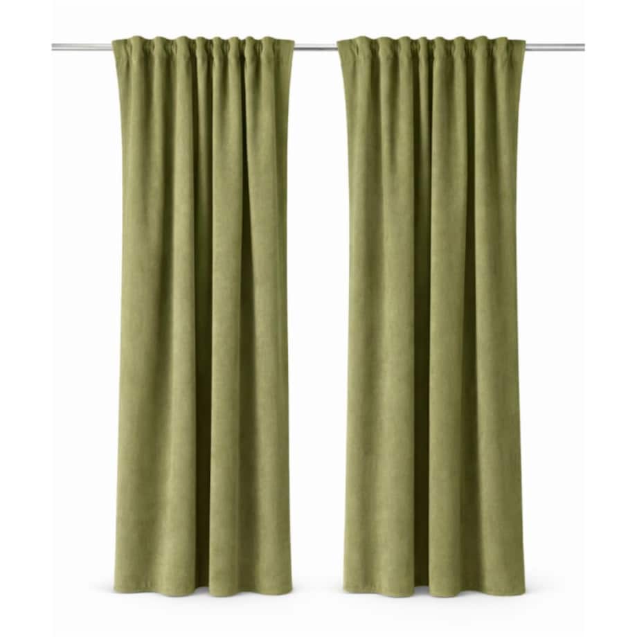 Zasłona zaciemniająca welurowa Werona w kolorze oliwkowym 260 cm
