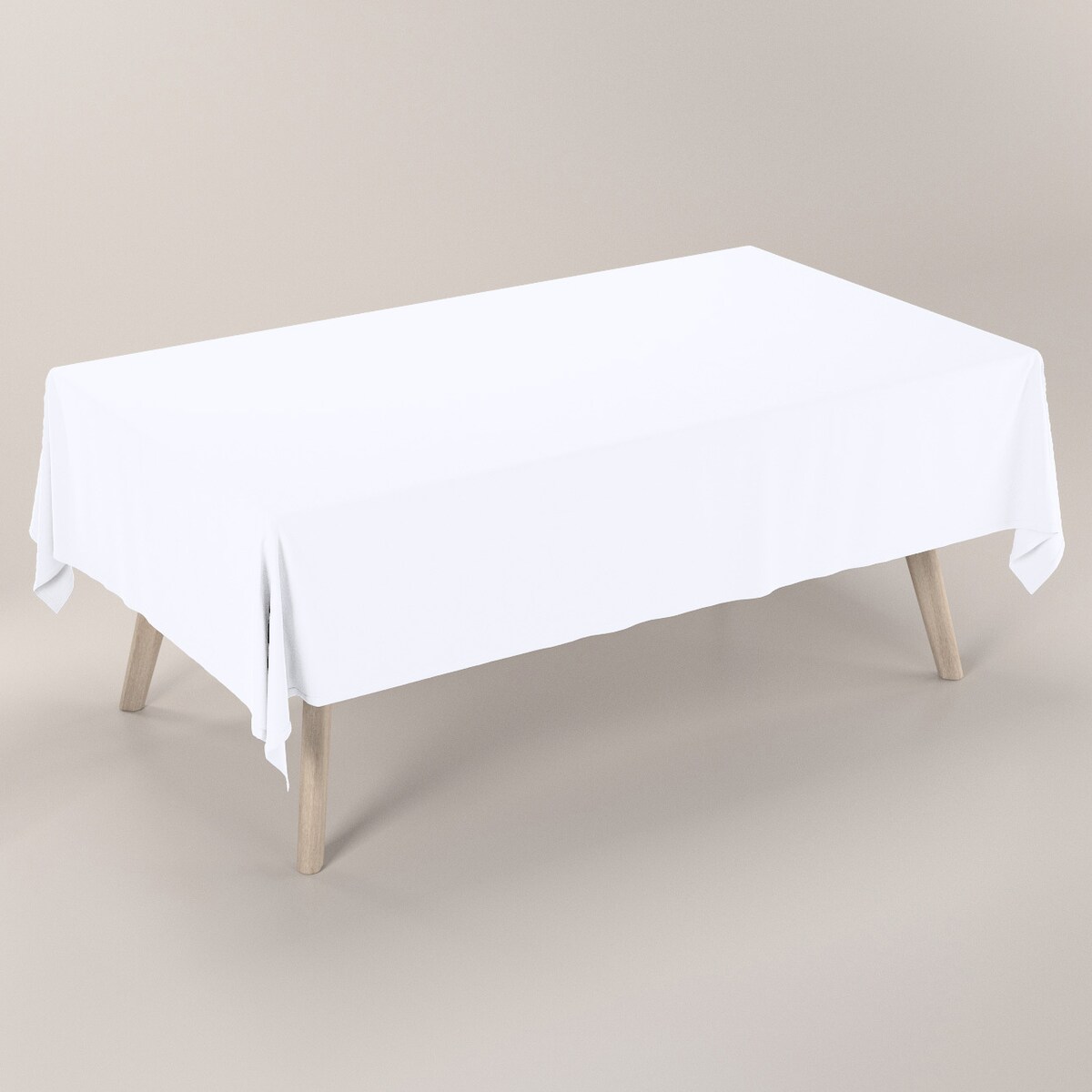 Obrus prostokątny 130 x 130 cm śnieżnobiały