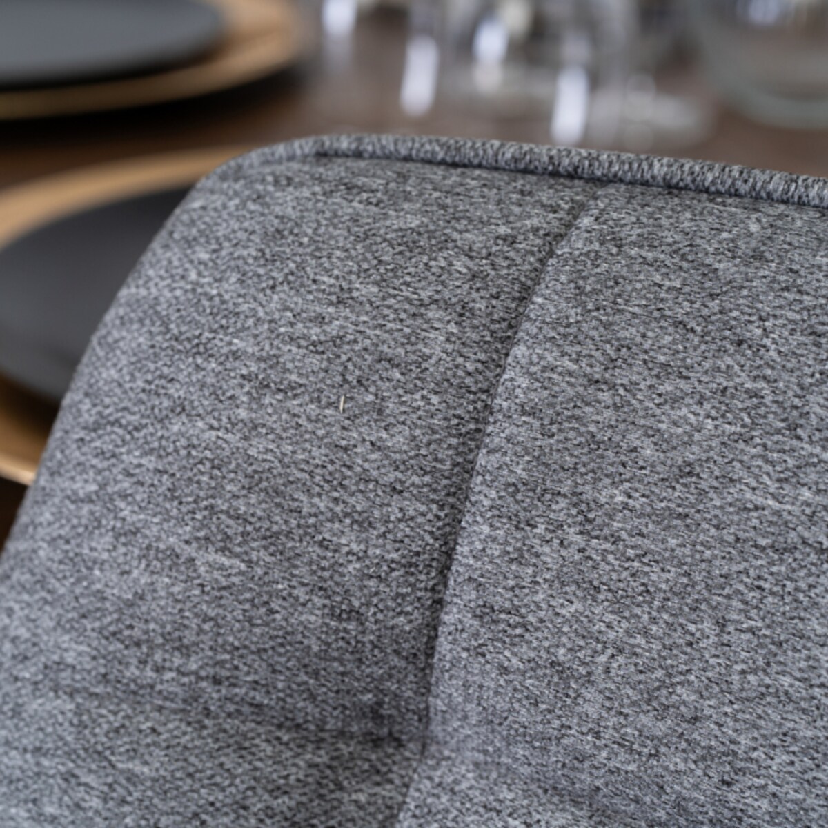 Krzesło Tapicerowane Do Jadalni Kuchni Salonu Loft Pikowane Szare RICK 2