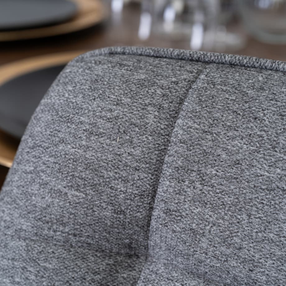 Krzesło Tapicerowane Do Jadalni Kuchni Salonu Loft Pikowane Szare RICK 2