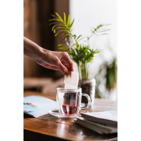 Komplet 2 filiżanek ze spodkami z podwójną ścianką 250ml Amo 27565