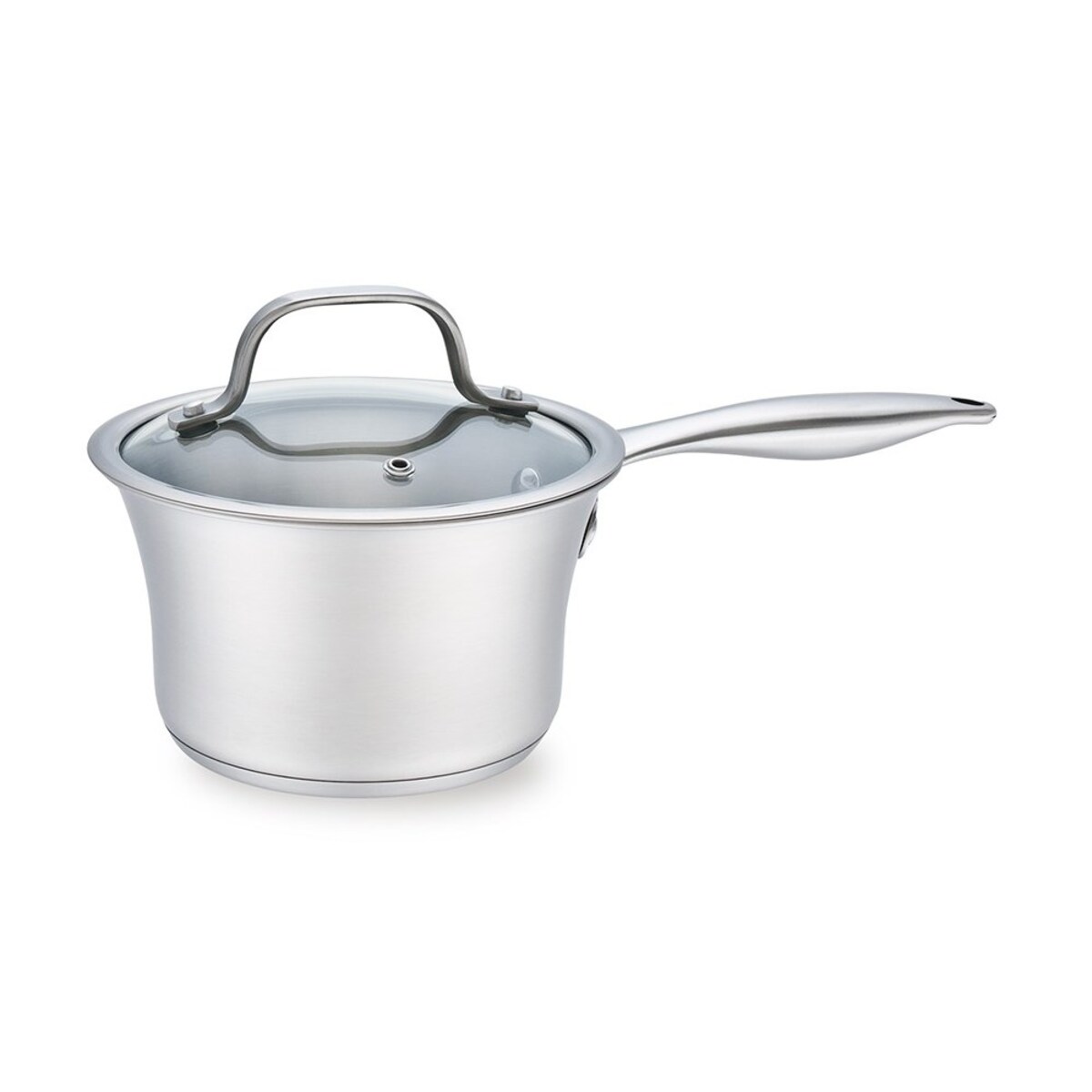 Rondel stalowy z pokrywką na indukcję gaz 16cm 1.25L MAESTRO