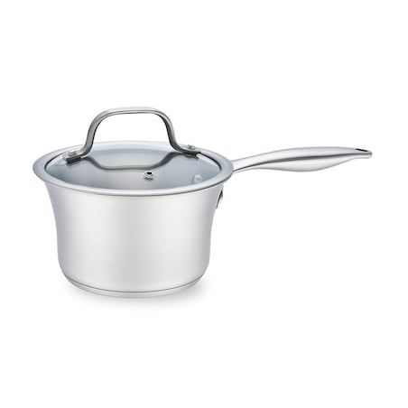 Rondel stalowy z pokrywką na indukcję gaz 16cm 1.25L MAESTRO