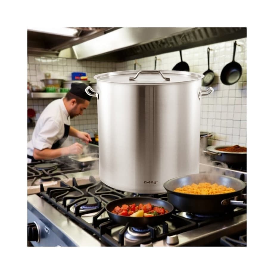 Kinghoff garnek gastronomiczny z pokrywą 98l KH1968