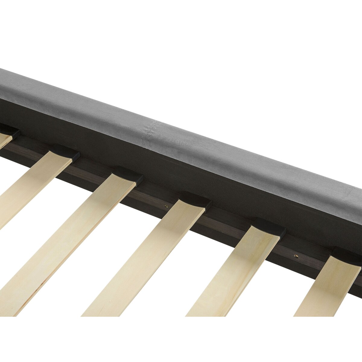 Łóżko welurowe 160 x 200 cm szare VILLETTE