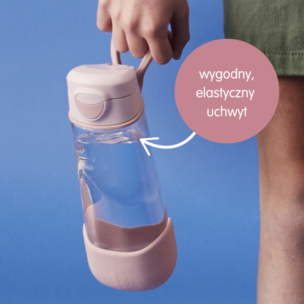 Bidon na wodę dla dziecka - butelka z ustnikiem sportowym tritanowa 600 ml Midnight b.box