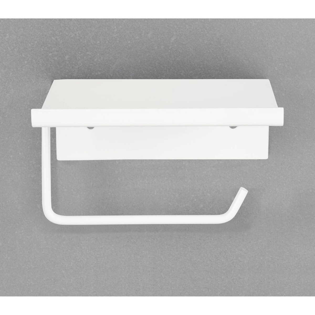 Metalowy uchwyt na papier z półeczką DESULO