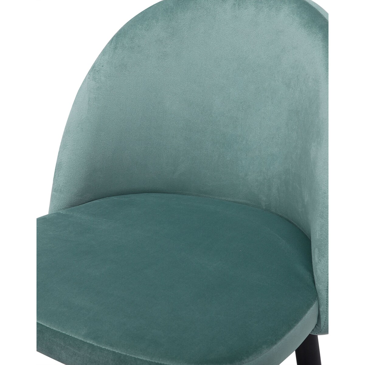 Zestaw 2 krzeseł welurowy zielony VISALIA