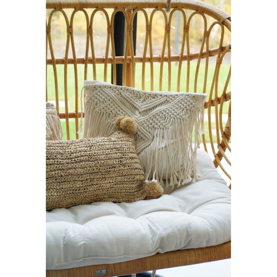 POSZEWKA TROP PROSTOKĄT Z POMPONAMI