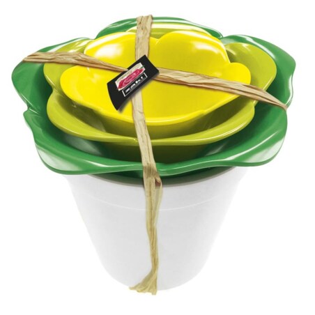 Zestaw misek z pojemnikiem biało-zielono-żółty Rose, 16 x 13 cm, Zak! Designs