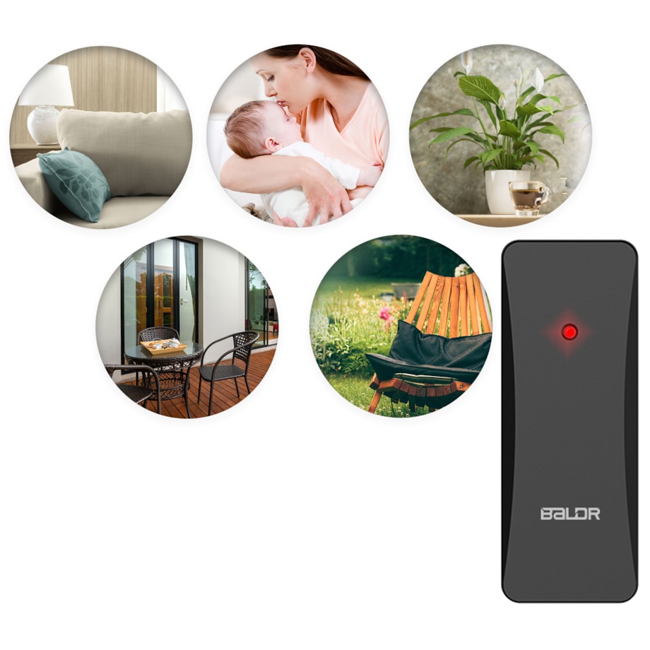 Bezprzewodowa stacja pogodowa pogody higrometr Baldr