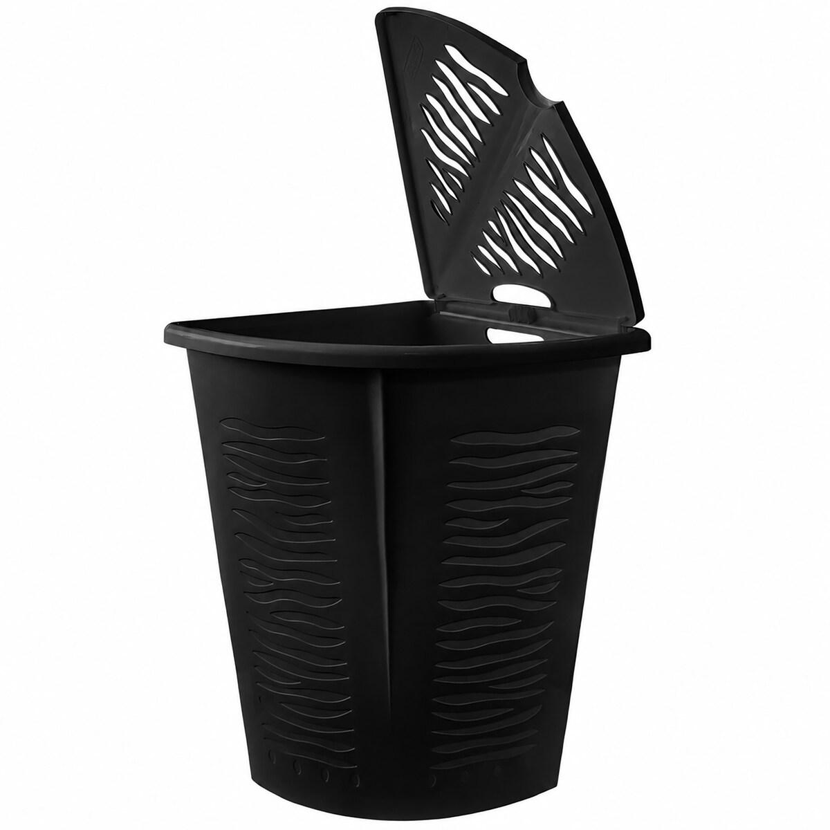 Kosz Na Panie Bieliznę Ubrania Do Łazienki Narożny Plastikowy Antracyt 45 L