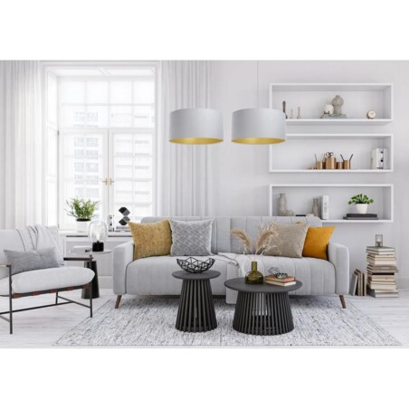 Lampa wisząca MODERN 50 szara/złoty mat