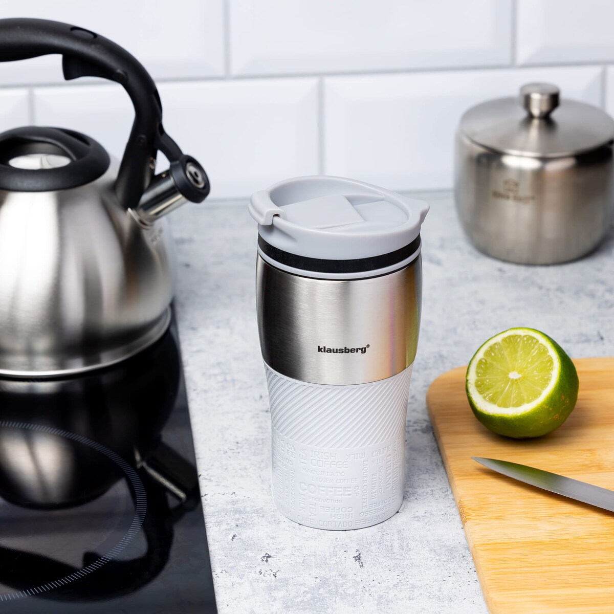 Kubek termiczny 320ml KLAUSBERG biały