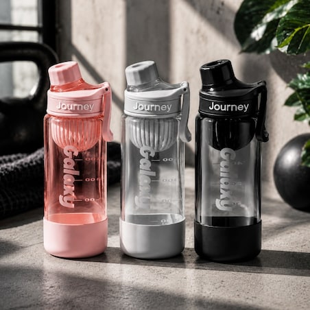 Butelka na wodę z uchwytem, sportowy bidon z miarką 800ML GALAXY czarny, BD71CZ