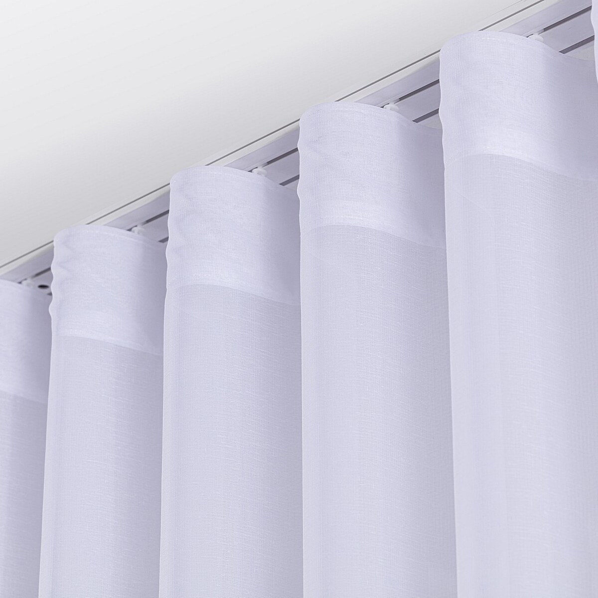 Firana na taśmie wave 300x245 biały z tłoczonym wzorem