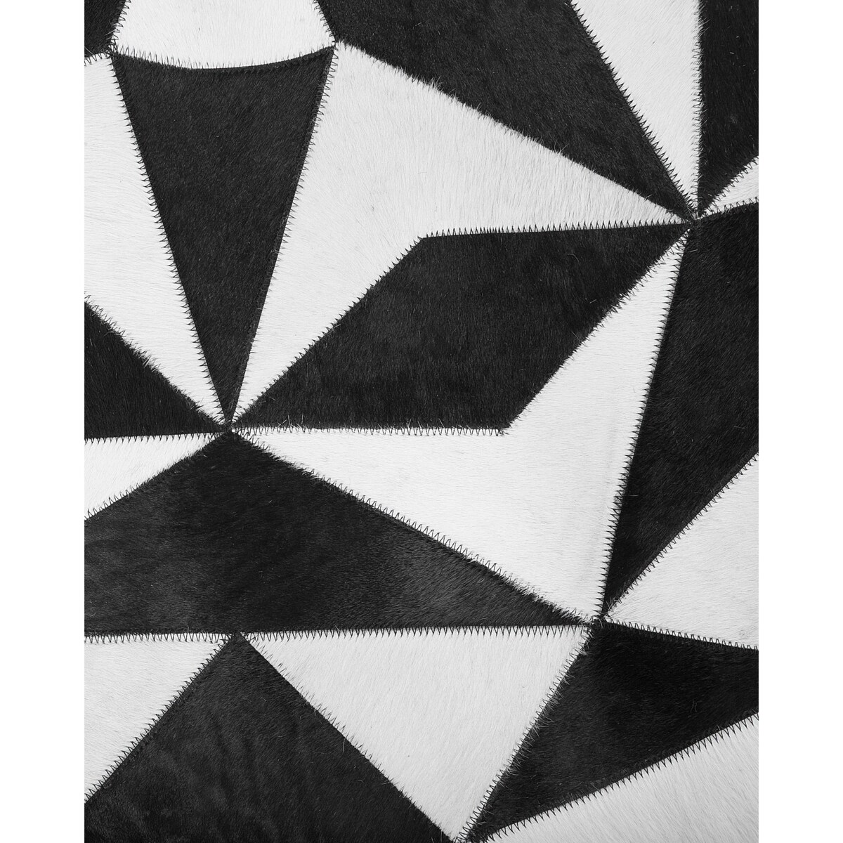 Dywan TURGUTLU 140 cm Skóra naturalna Czarny