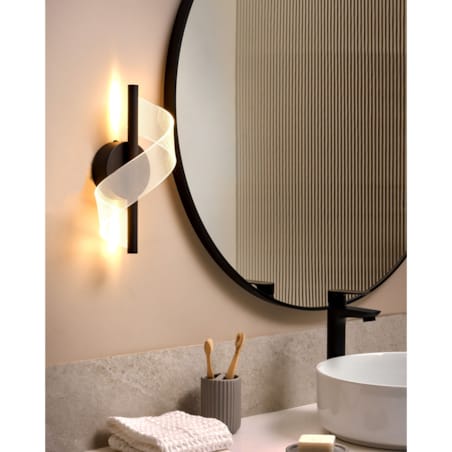 Lampa ścienna LED SARELA Czarny Metal