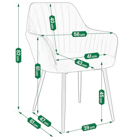 Krzesło welurowe CORA tapicerowane brązowe