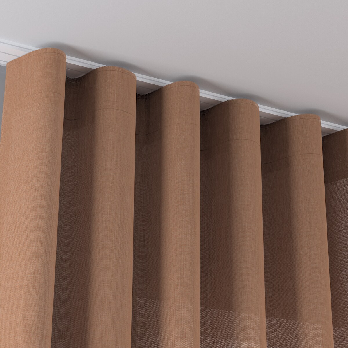 Zasłona na taśmie wave 130x245 cynamonowy