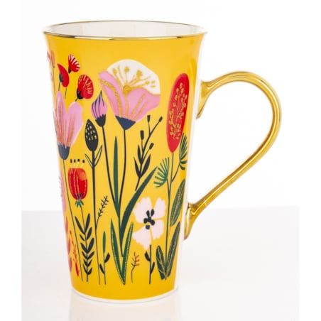 Kubek porcelanowy 700 ml BLUMEN-I 17x15x10 cm żółty