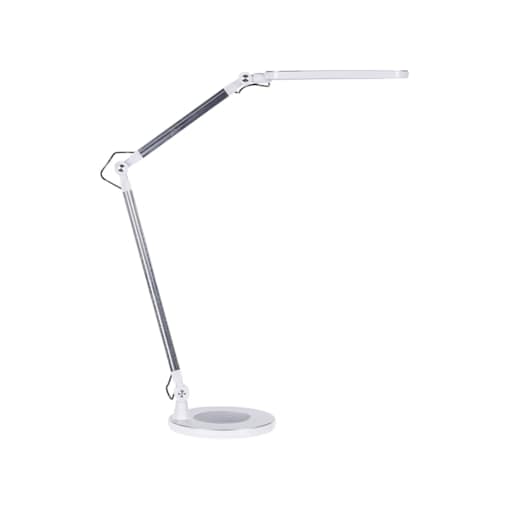 Lampa biurkowa LED metalowa srebrna GRUS