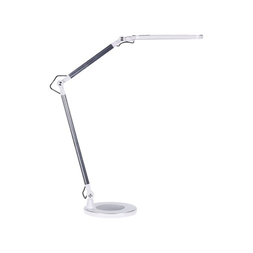 Lampa biurkowa LED metalowa srebrna GRUS