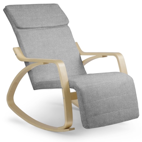 Fotel bujany na biegunach wypoczynkowy drewniany Sofotel Suzi