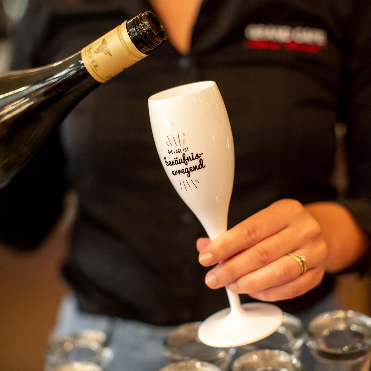 Kieliszek do szampana SUPERGLAS z nadrukiem, KOZIOL