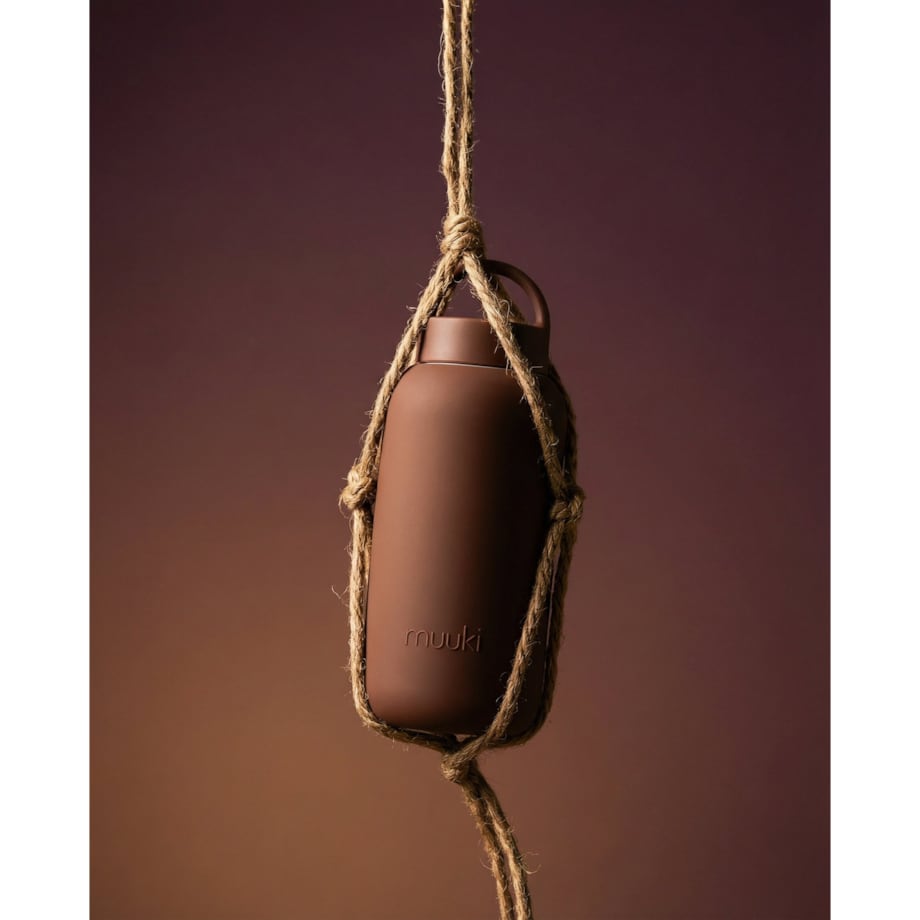 MUUKI DAILY BOTTLE szklana butelka na wodę 720 ml, Chocolate Plum