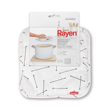Łapka do garnków Rayen - 21 x 21 cm, Biały
