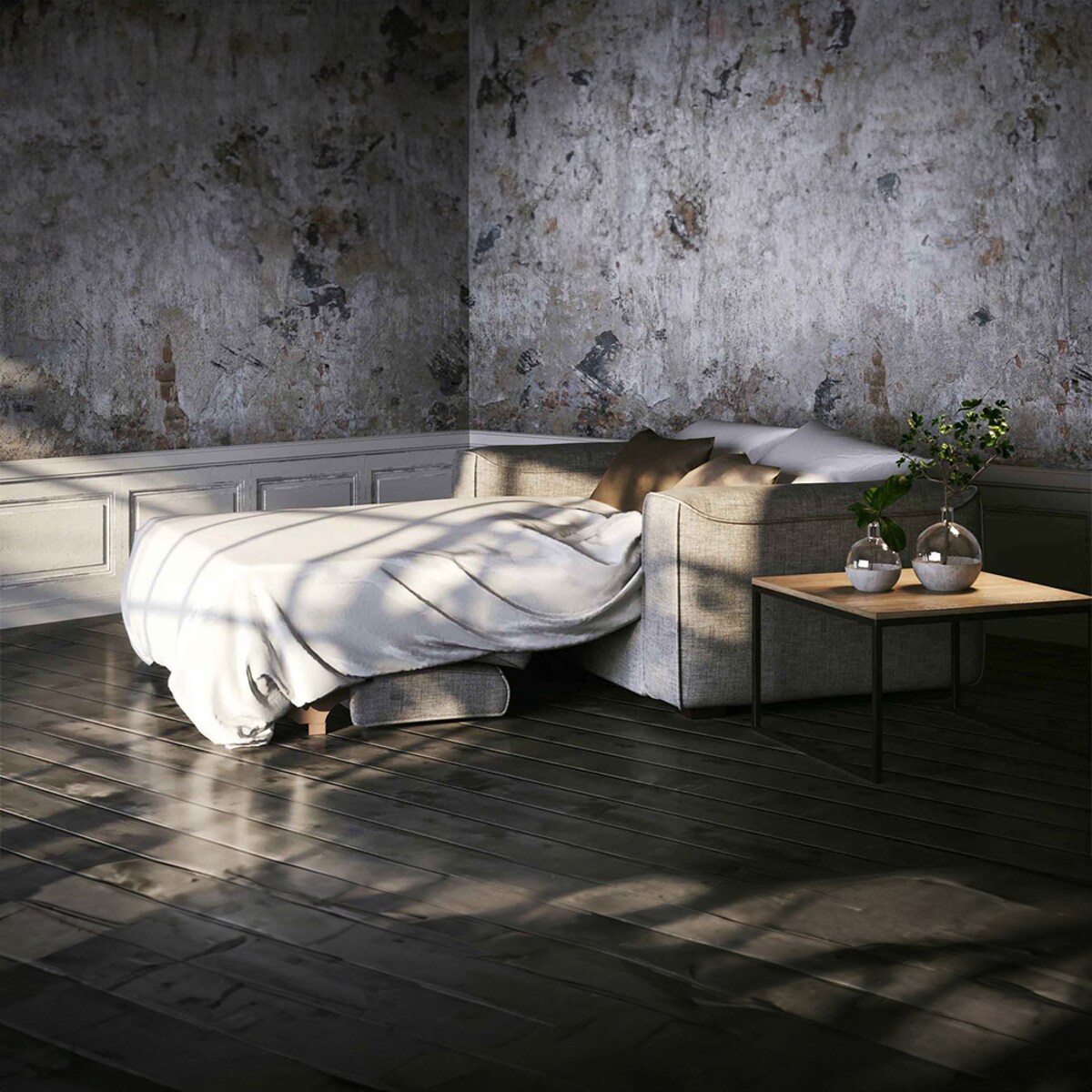 Sofa rozkładana 2,5-osobowa Munro beżowa